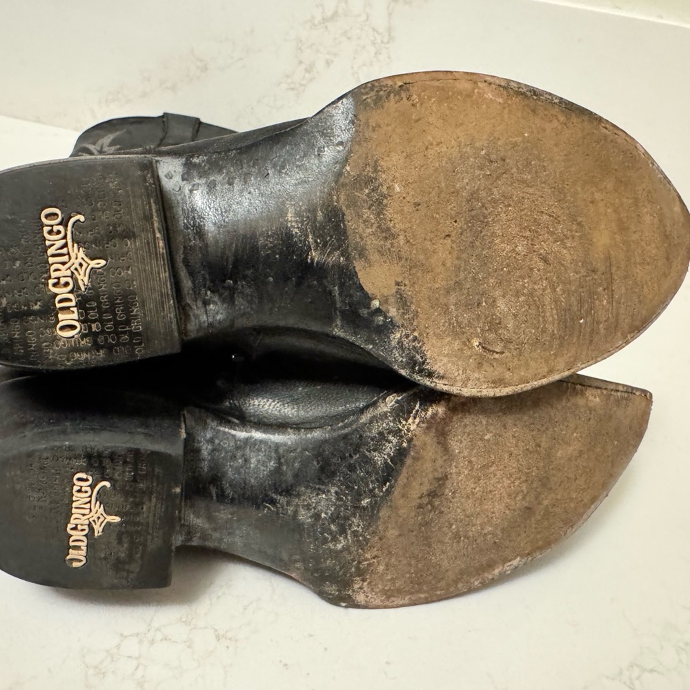 Old Gringo Black Embroidered Cowboy Boots - image 5